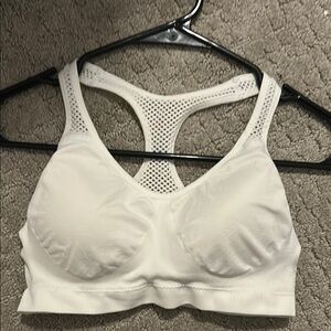 Women's White Racerback Sports Bra